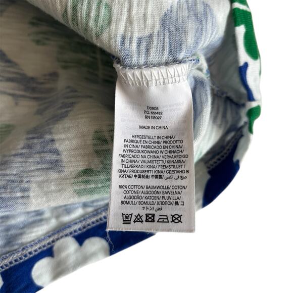 Boden Leah Green and Blue Geometric Pattern Jersey T-Shirt Dress Women’s Size 6 - Picture 8 of 9